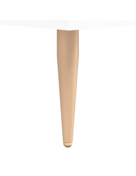 Tavolino da Salotto Bianco Lucido 90x50x40 cm Legno Multistrato