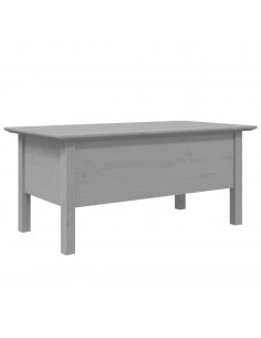Tavolino da Salotto BODO 100x55x45cm Legno Massello Pino Grigio