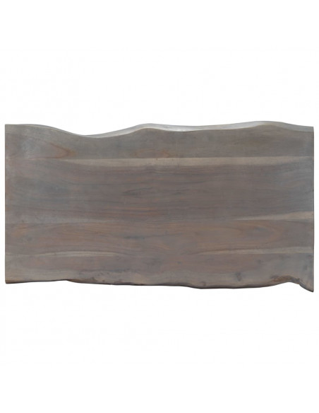 Tavolino da Salotto con Bordi Vivi 115x60x40 cm Massello Acacia