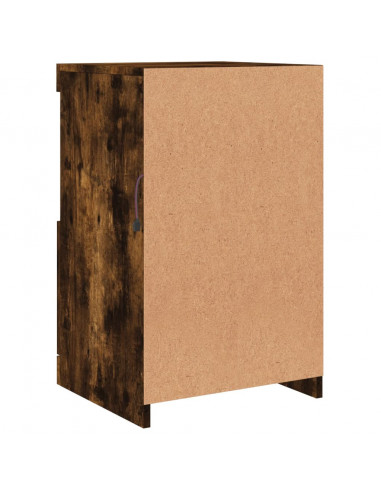 Credenza con Luci LED Rovere Fumo 41x37x67 cm