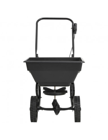 Spargisale a Spinta in PVC e Acciaio 92x46x70 cm 15 L