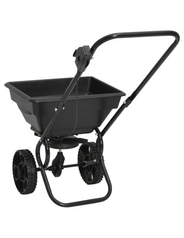 Spargisale a Spinta in PVC e Acciaio 92x46x70 cm 15 L