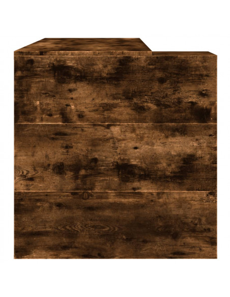 Scrivania Rovere Fumo 123,5x73,5x75 cm in Legno Multistrato