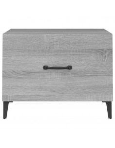 Tavolino da Salotto Gambe in Metallo Grigio Sonoma 50x50x40 cm