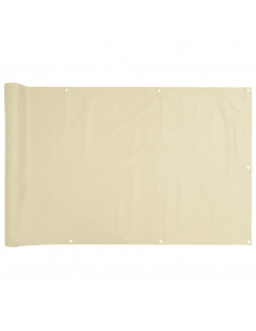 Paravento da Giardino Crema 400x75 cm in PVC 2