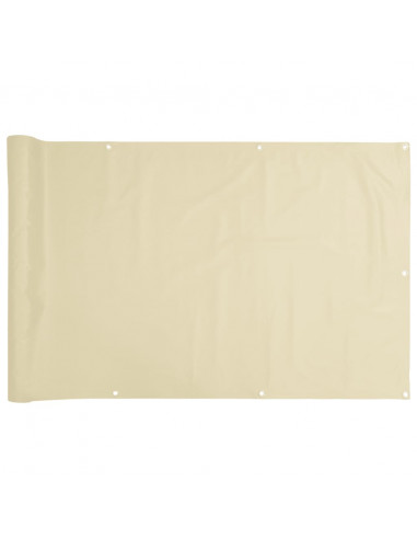 Paravento da Giardino Crema 400x75 cm in PVC