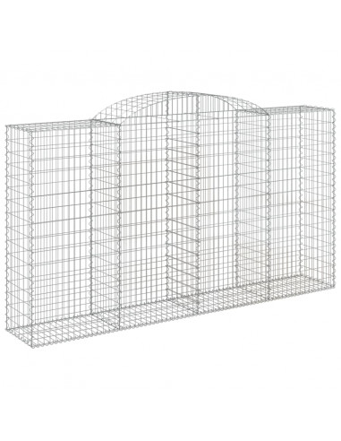 Cesti Gabbioni ad Arco 12 pz 300x50x160/180 cm Ferro Zincato