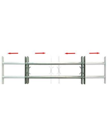 Grate per Finestre Regolabili 2 Barre Trasversali 700-1050 mm