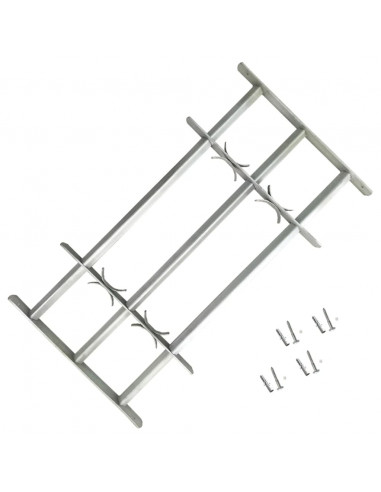 Grate per Finestre Regolabili 3 Barre Trasversali 700-1050 mm