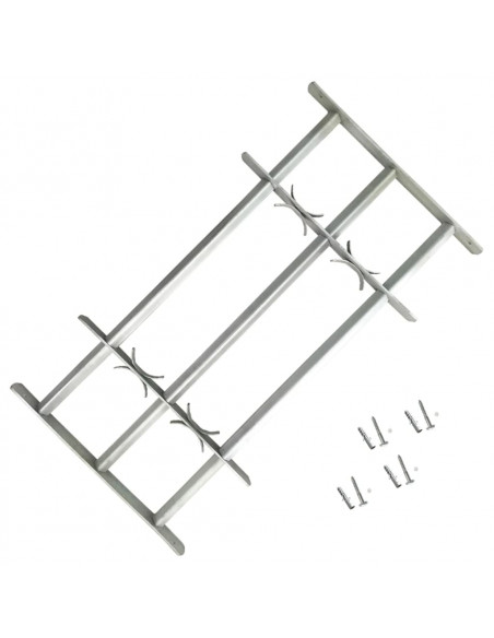 Grate per Finestre Regolabili 3 Barre Trasversali 700-1050 mm
