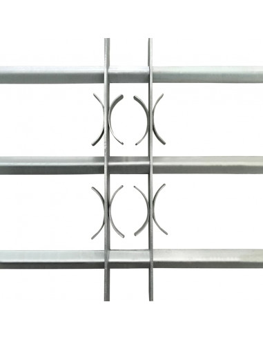 Grate per Finestre Regolabili 3 Barre Trasversali 1000-1500 mm
