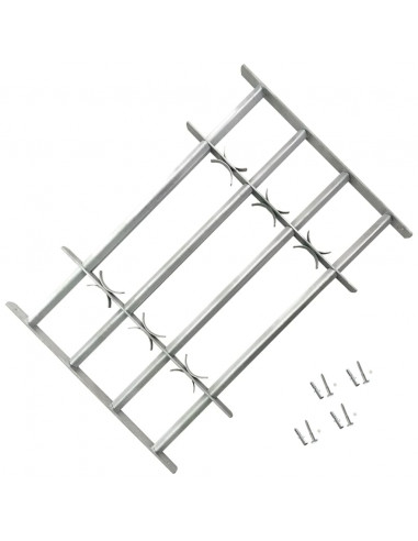 Grate per Finestre Regolabili 4 Barre Trasversali 500-650 mm