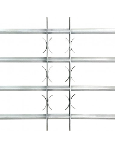 Grate per Finestre Regolabili 4 Barre Trasversali 500-650 mm