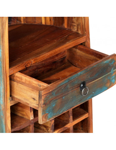 Portavino 50x40x180 cm in Legno Massello di Recupero