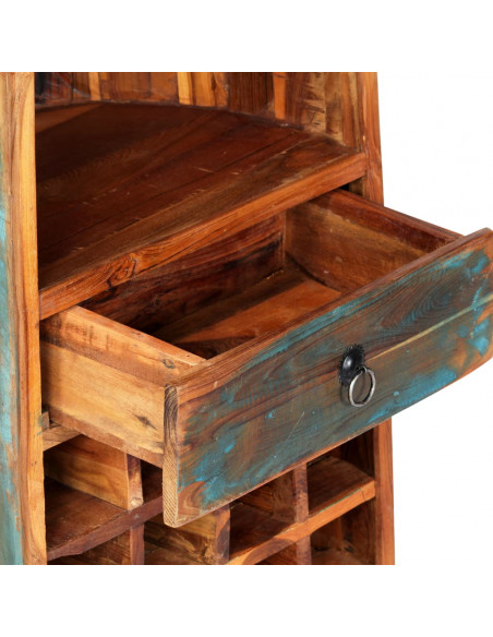 Portavino 50x40x180 cm in Legno Massello di Recupero