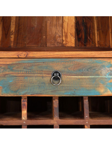 Portavino 50x40x180 cm in Legno Massello di Recupero