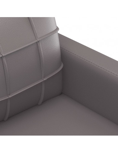 Set di Divani 2 pz con Cuscini Grigio in Similpelle