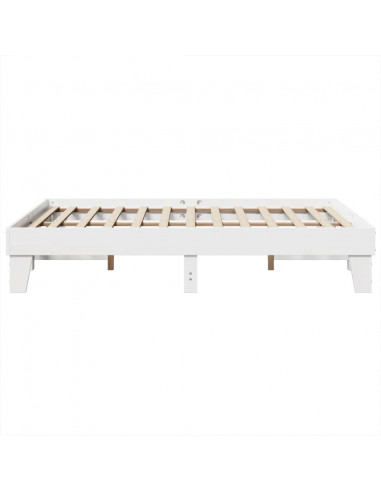 Letto senza Materasso Bianco 160x200 cm Legno Massello di Pino