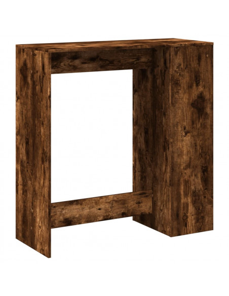 Tavolo Bar con Rastrelliera Rovere 101x40x103,5 cm Multistrato