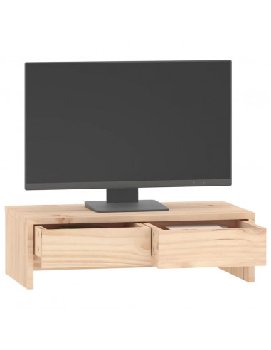 Supporto per Monitor 50x27x15 cm in Legno Massello di Pino