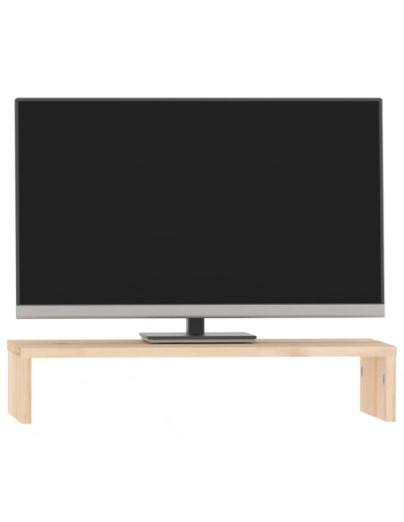 Supporto per Monitor 50x27x10 cm in Legno Massello di Pino