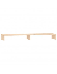 Supporto per Monitor 100x27x10 cm in Legno Massello di Pino 2