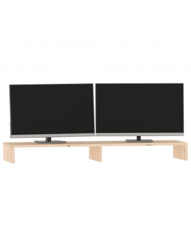 Supporto per Monitor 100x27x10 cm in Legno Massello di Pino
