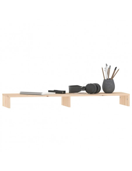 Supporto per Monitor 100x27x10 cm in Legno Massello di Pino