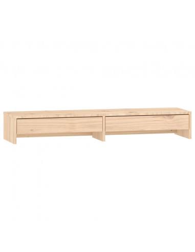 Supporto per Monitor 100x27x15cm in Legno Massello di Pino