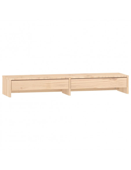 Supporto per Monitor 100x27x15cm in Legno Massello di Pino