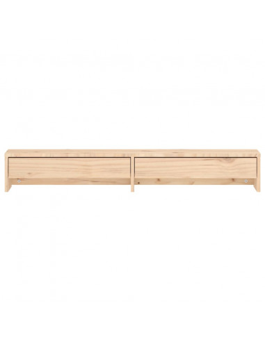 Supporto per Monitor 100x27x15cm in Legno Massello di Pino