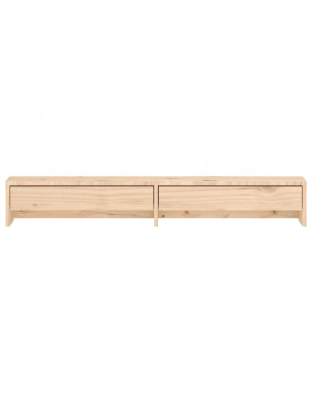 Supporto per Monitor 100x27x15cm in Legno Massello di Pino