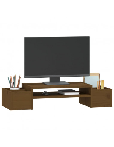 Supporto per Monitor Miele 70x27,5x15 cm Legno Massello di Pino