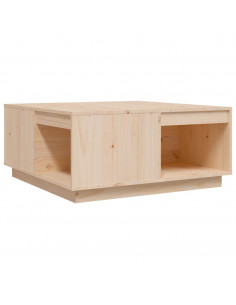 Tavolino da Salotto 80x81x36,5 cm in Legno Massello di Pino 2