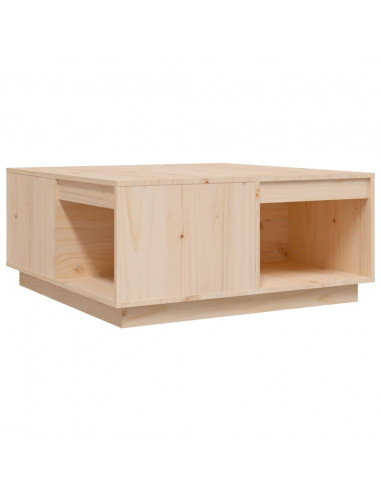Tavolino da Salotto 80x81x36,5 cm in Legno Massello di Pino