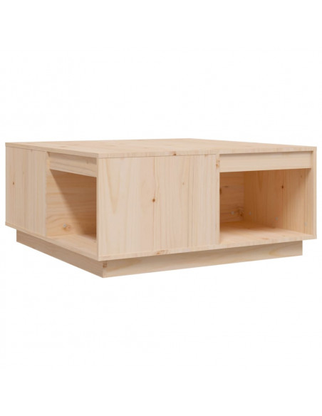 Tavolino da Salotto 80x81x36,5 cm in Legno Massello di Pino