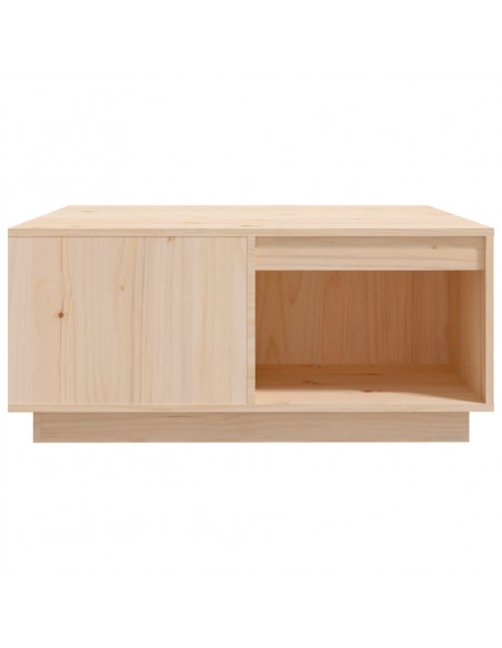 Tavolino da Salotto 80x81x36,5 cm in Legno Massello di Pino