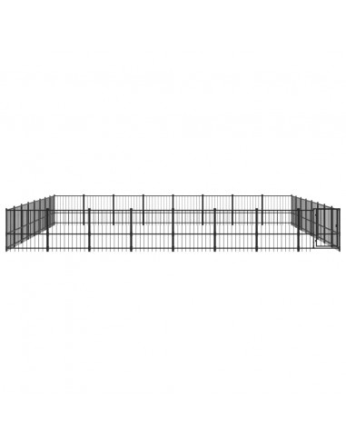 Gabbia per Cani da Esterno in Acciaio 60,22 m²