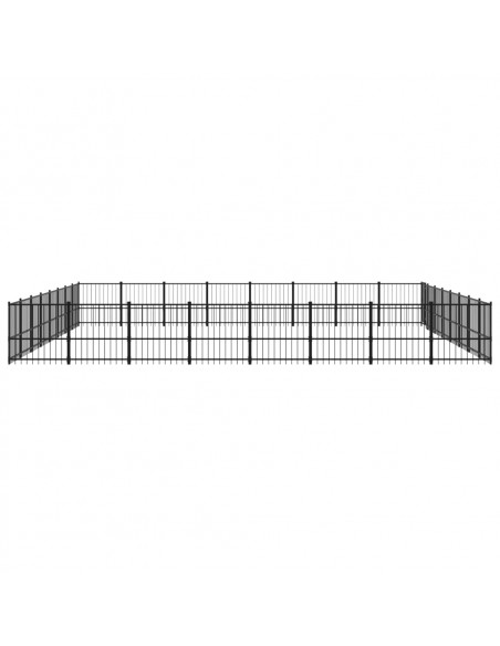 Gabbia per Cani da Esterno in Acciaio 60,22 m²