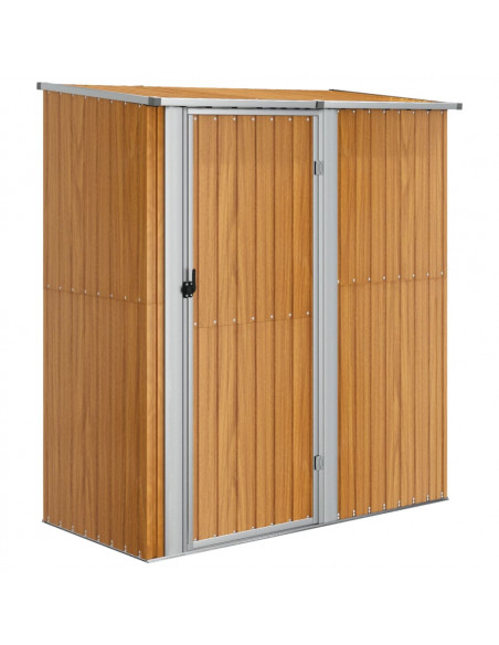 Capanno per Biciclette Marrone 180,5x97x209,5cm Acciaio Zincato