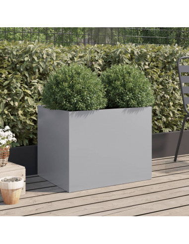 Fioriera Argento 62x47x46 cm in Acciaio Zincato