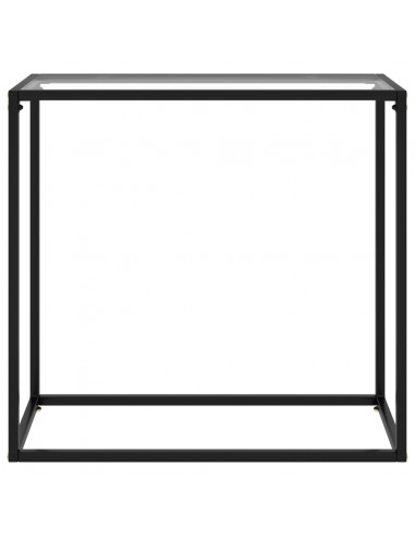 Tavolo Consolle Trasparente 80x35x75 cm in Vetro Temperato