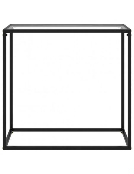 Tavolo Consolle Trasparente 80x35x75 cm in Vetro Temperato