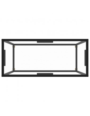Tavolo Consolle Trasparente 80x35x75 cm in Vetro Temperato