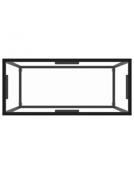 Tavolo Consolle Trasparente 80x35x75 cm in Vetro Temperato