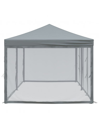 Tenda per Feste Pieghevole con Pareti Laterali Antracite 3x6 m