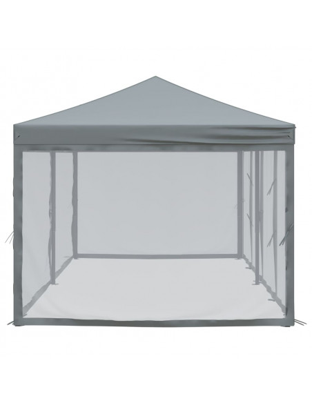 Tenda per Feste Pieghevole con Pareti Laterali Antracite 3x6 m
