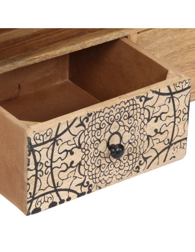 Mobile Porta TV 140x30x40 cm in Legno Massello di Mango