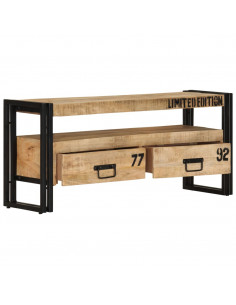 Mobile Porta TV 100x30x45 cm in Legno Massello di Mango 2