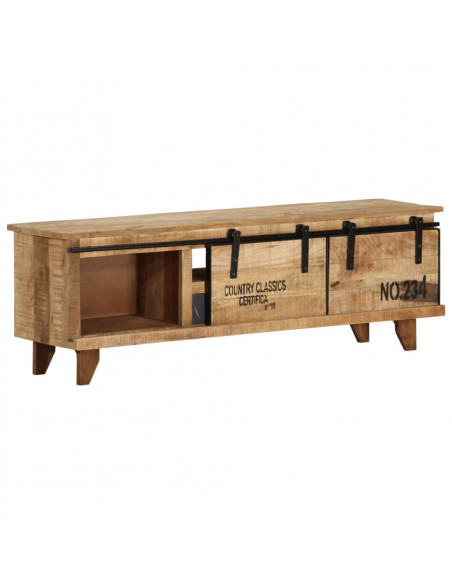 Mobile Porta TV 120x30x40 cm in Legno Massello di Mango